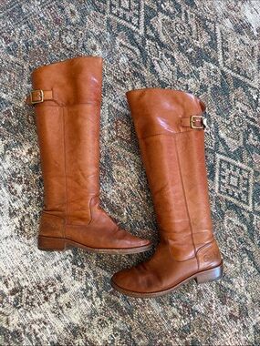Coach Joele Classic Tall Leather Riding Boots - Brown